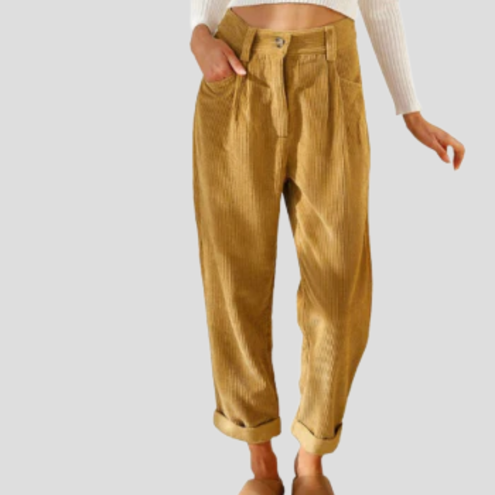 Pantalones elegantes de pana