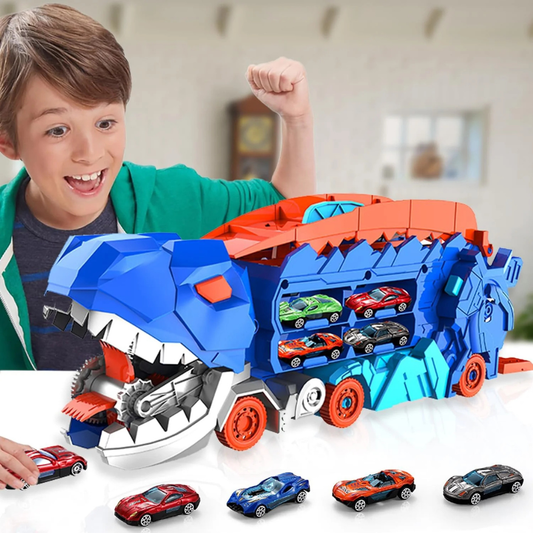 Camión transportador de pista de carreras Dino City