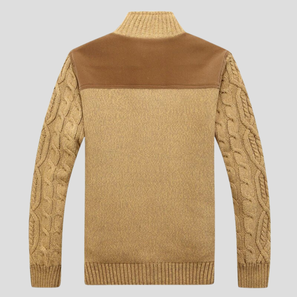 Cárdigan forrado de felpa para hombre