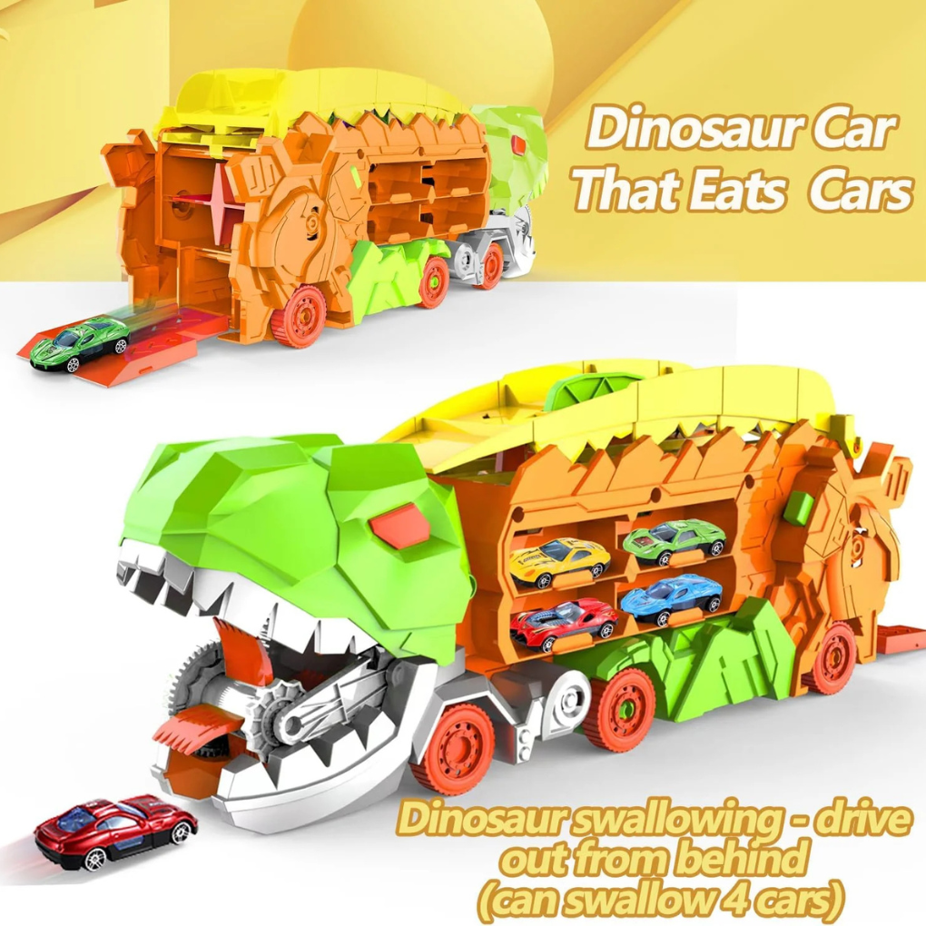 Camión transportador de pista de carreras Dino City