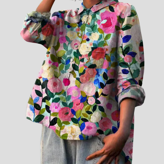 Blusa con estampado floral para mujer