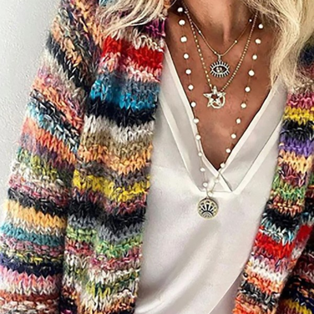 Cárdigan de rayas para mujer