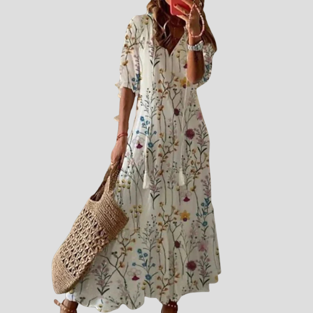 Vestido bohemio largo para mujer
