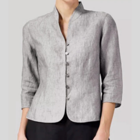 Blusa de cuello alto para mujer