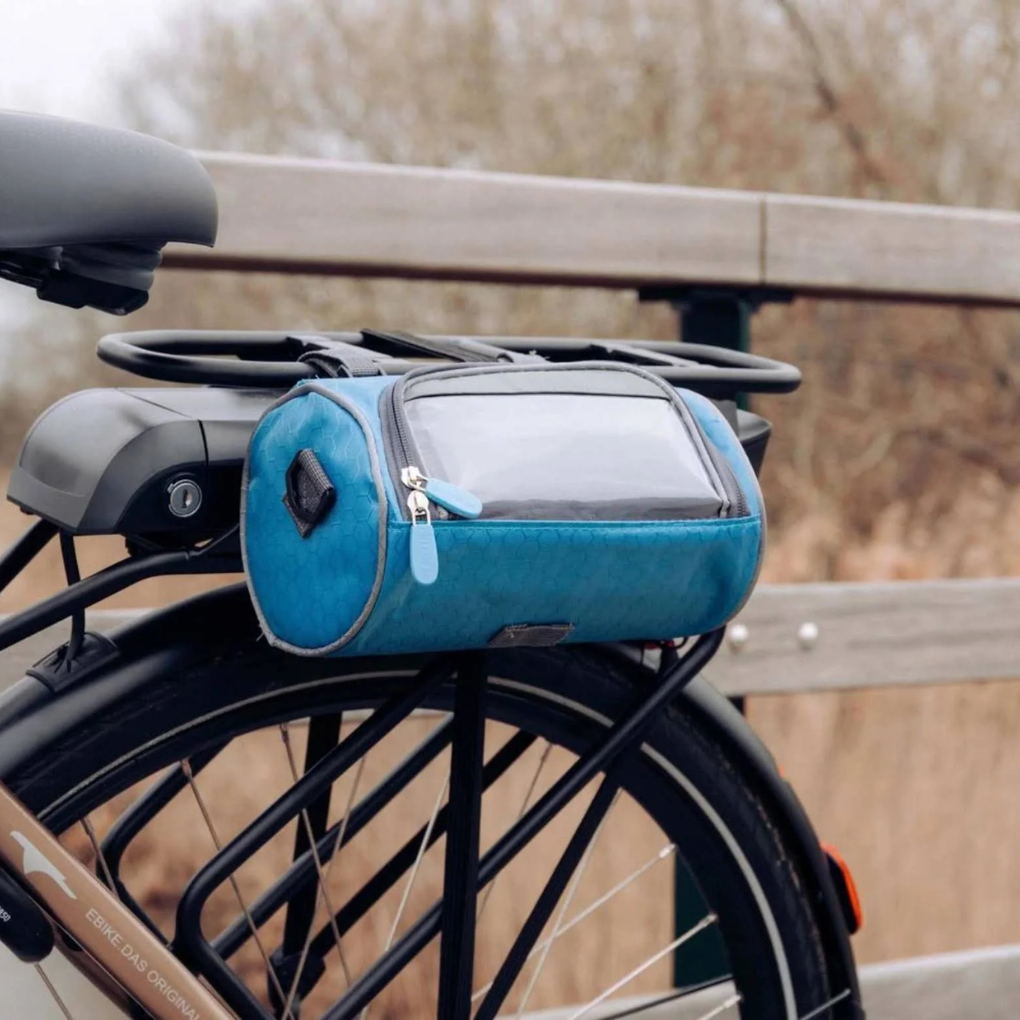Bolsa de bicicleta impermeable con pantalla táctil
