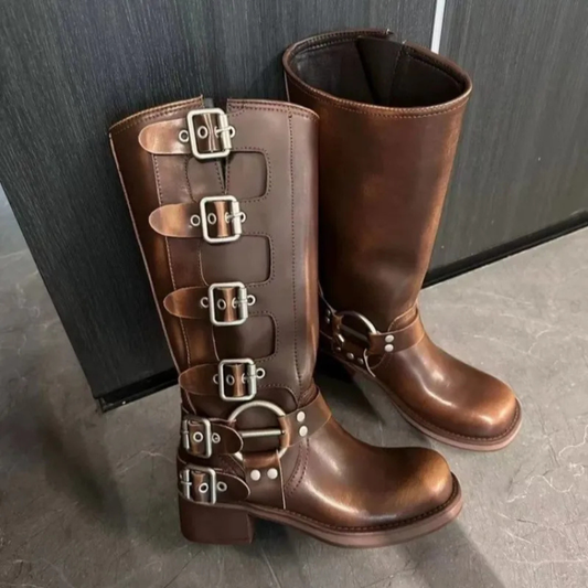 Botas de motociclista para mujer