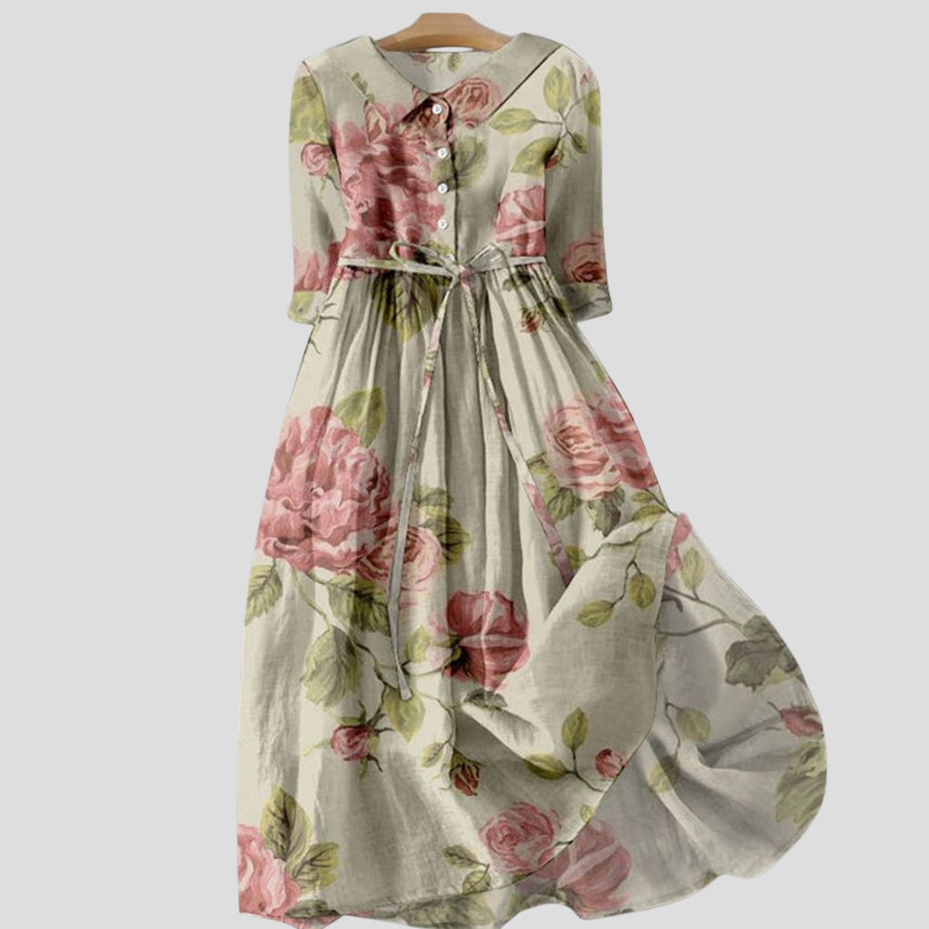 Vestido botánico vintage