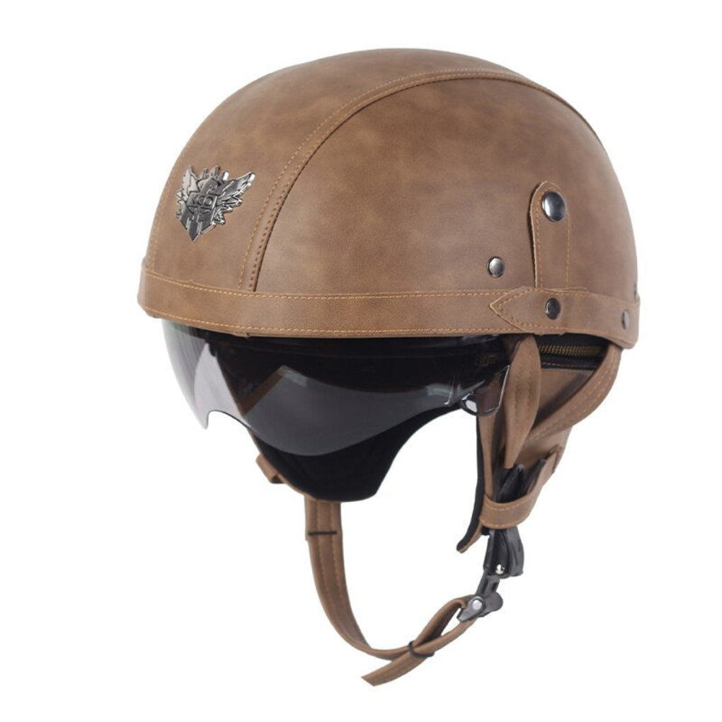Vintage Motorcycle Helmet ABS with Retractable Lens 5