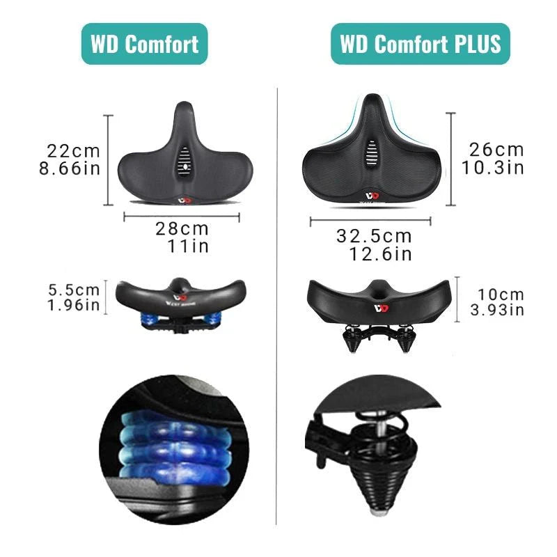 Asiento de Bicicleta Extra Ancho: Comodidad Ergonómica para Cada Trayecto
