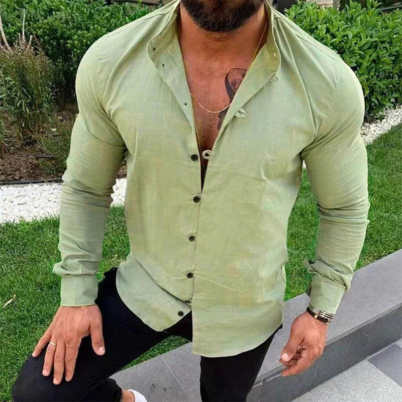 Camisa de Lino Lisa para Hombre: Frescura y Estilo Atemporal para el Verano