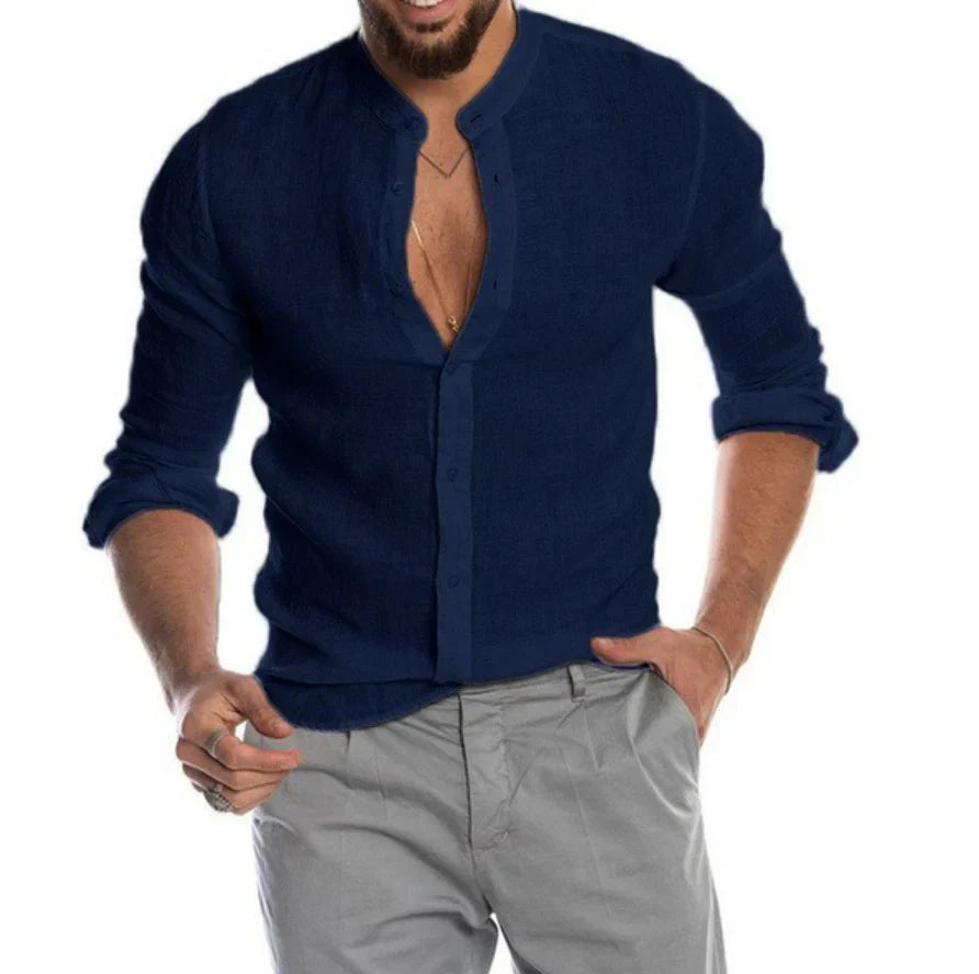 Camisa de lino para hombre