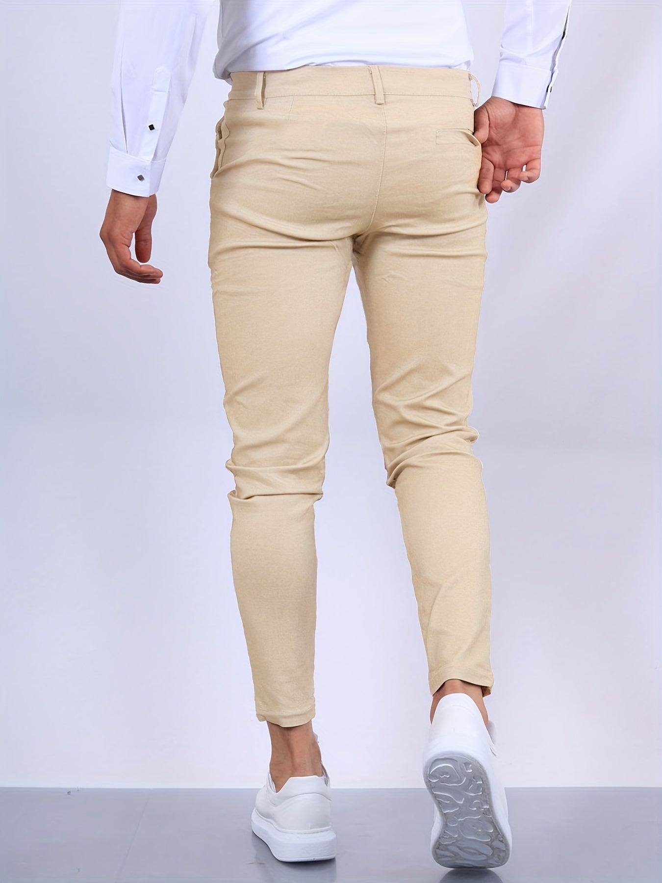 Pantalones ajustados con elástico para hombre