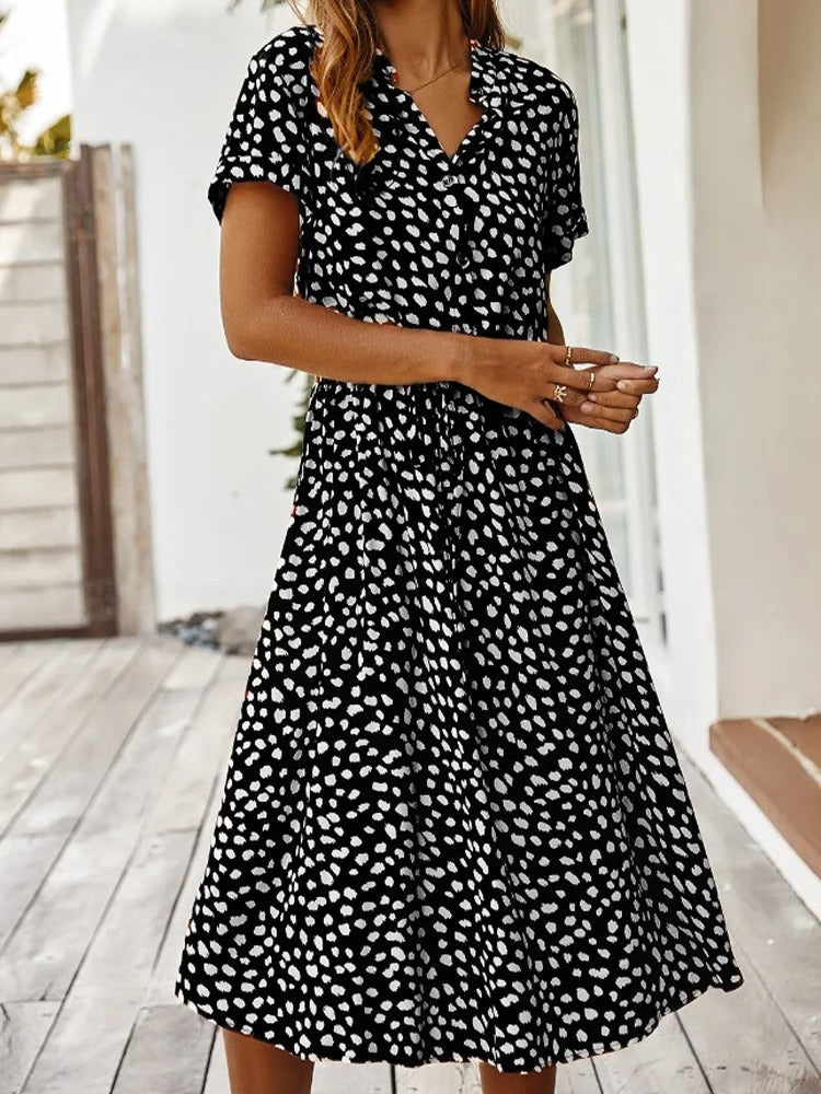 Vestido de Verano con Estampado, Elegante y Cómodo