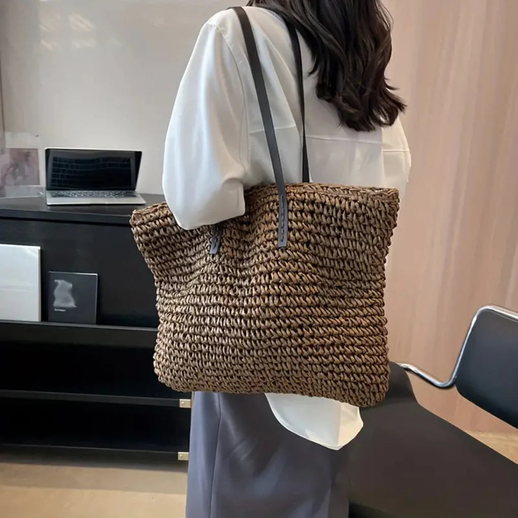 Bolso tote tejido para mujer