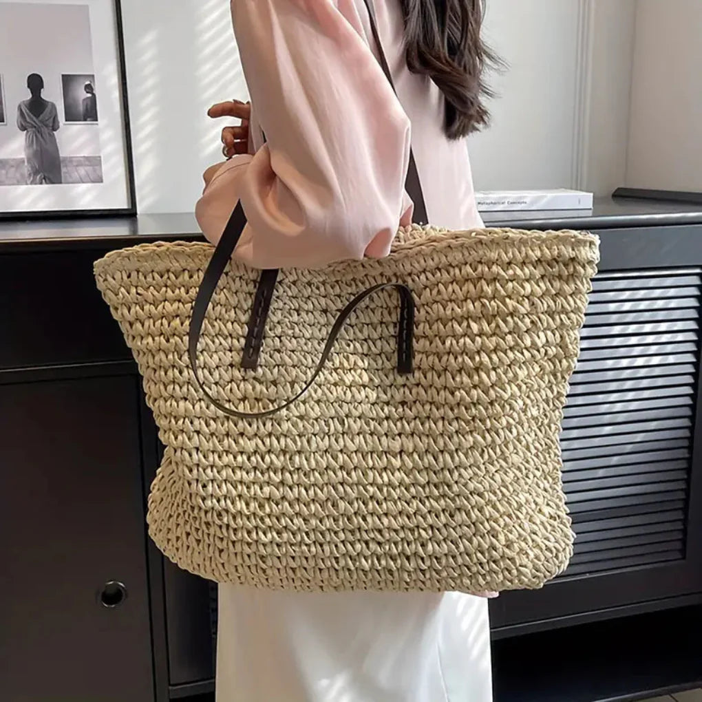 Bolso tote tejido para mujer