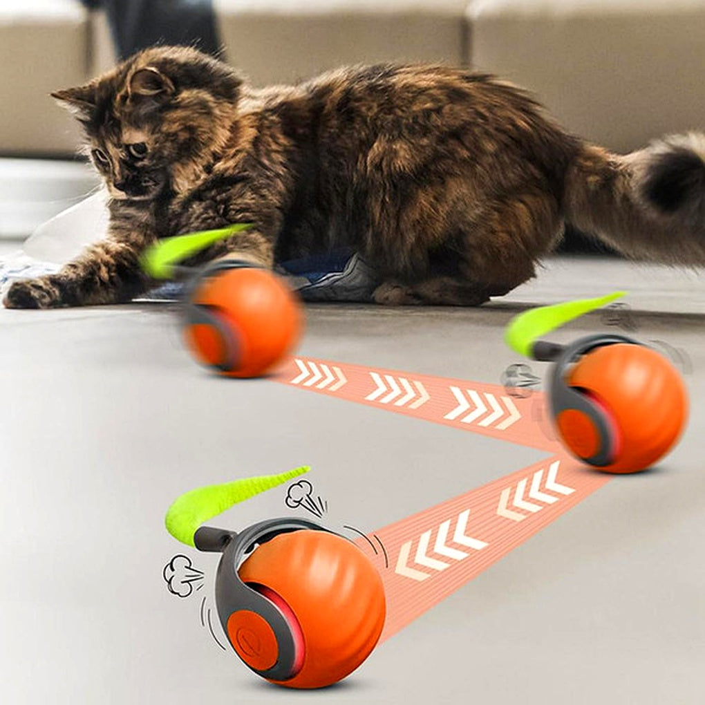 Pelota interactiva para gatos: esfera rodante autopropulsada