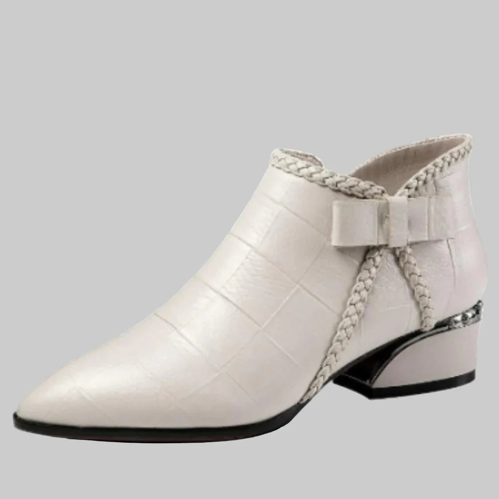 Botines de tacón bajo para mujer