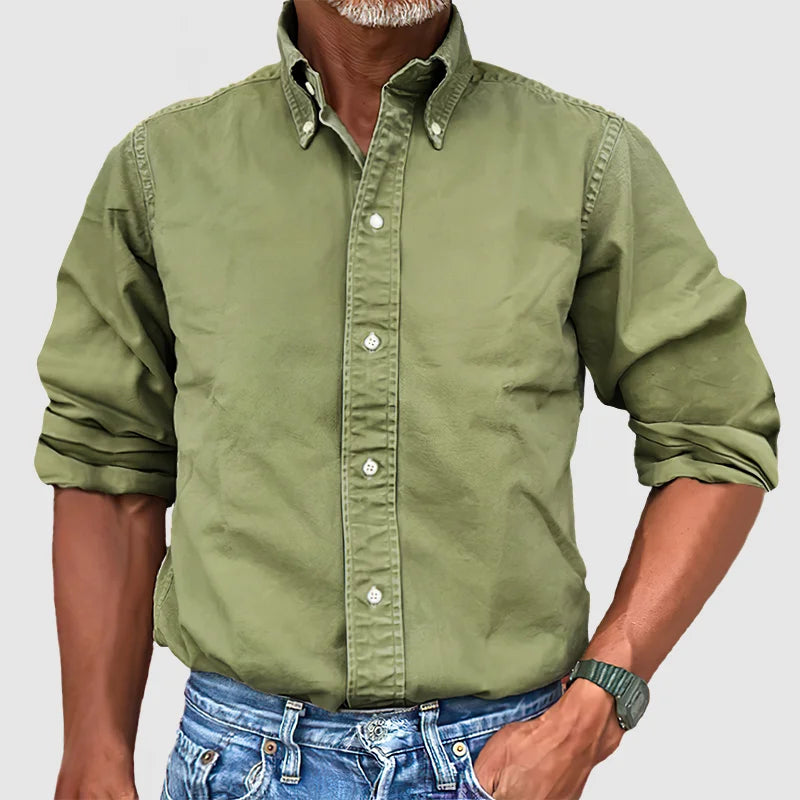 Camisa clásica de manga larga para hombre
