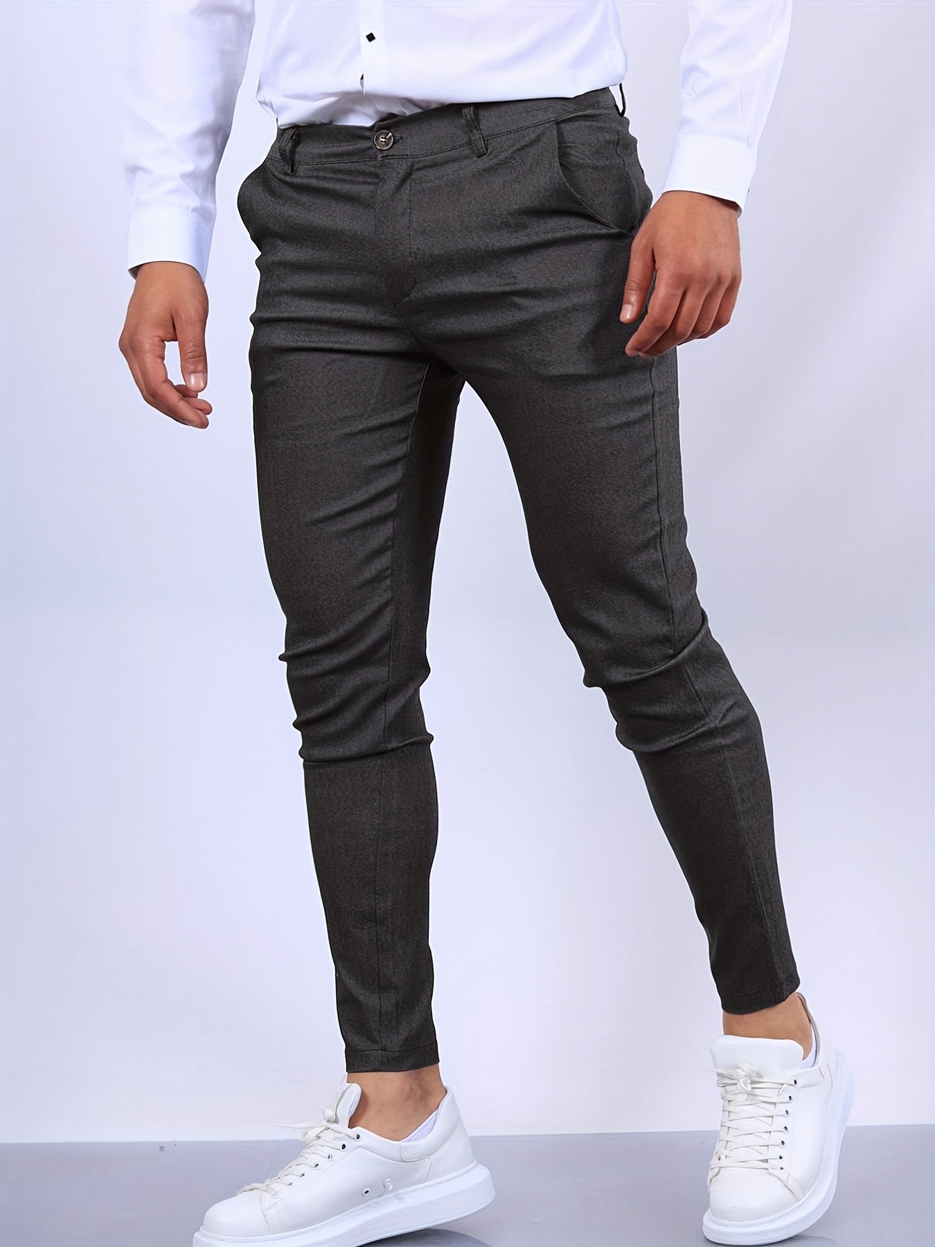 Pantalones ajustados con elástico para hombre