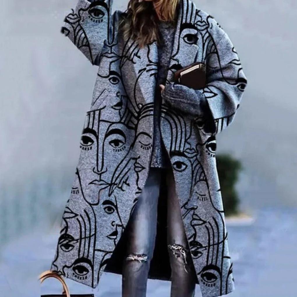 Abrigo largo de otoño con estilo