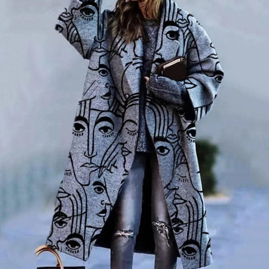 Abrigo largo de otoño con estilo
