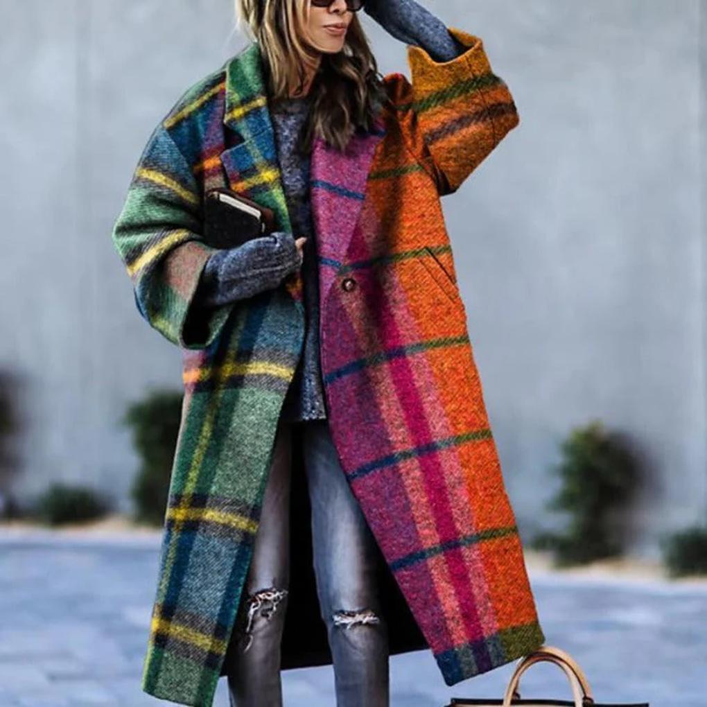 Abrigo largo de otoño con estilo