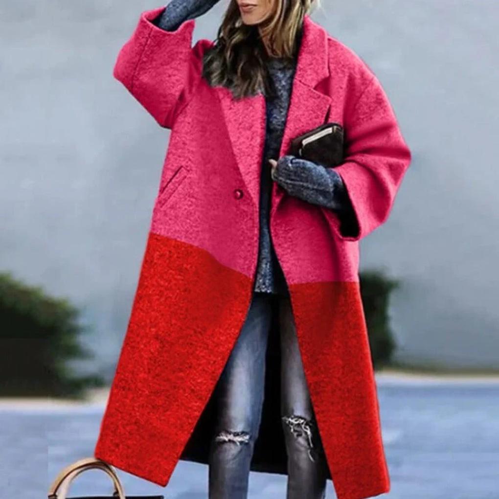 Abrigo largo de otoño con estilo