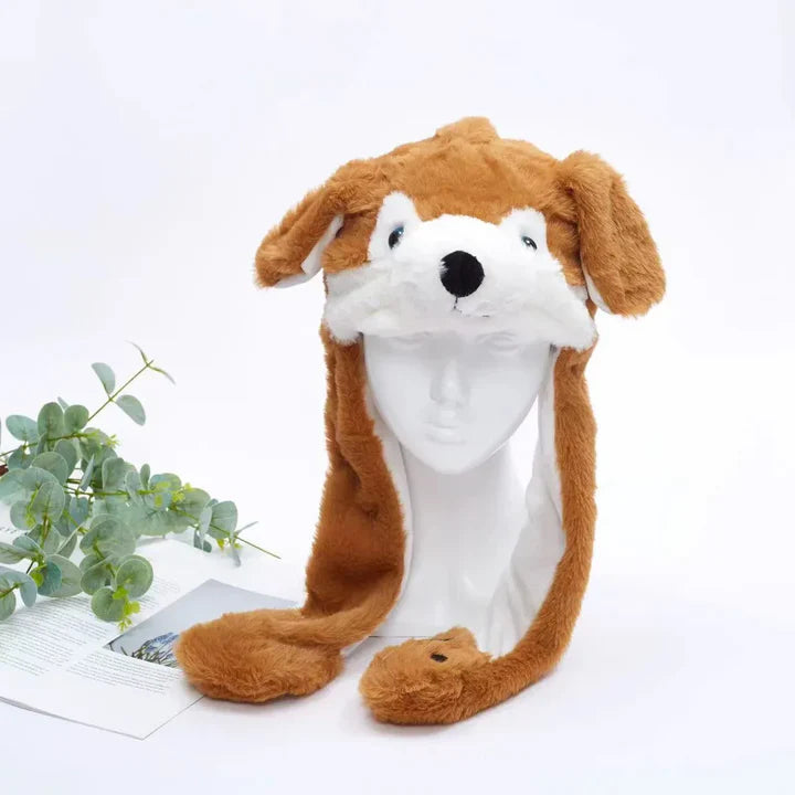 Simpático gorro con orejas móviles para divertirse y abrigarse