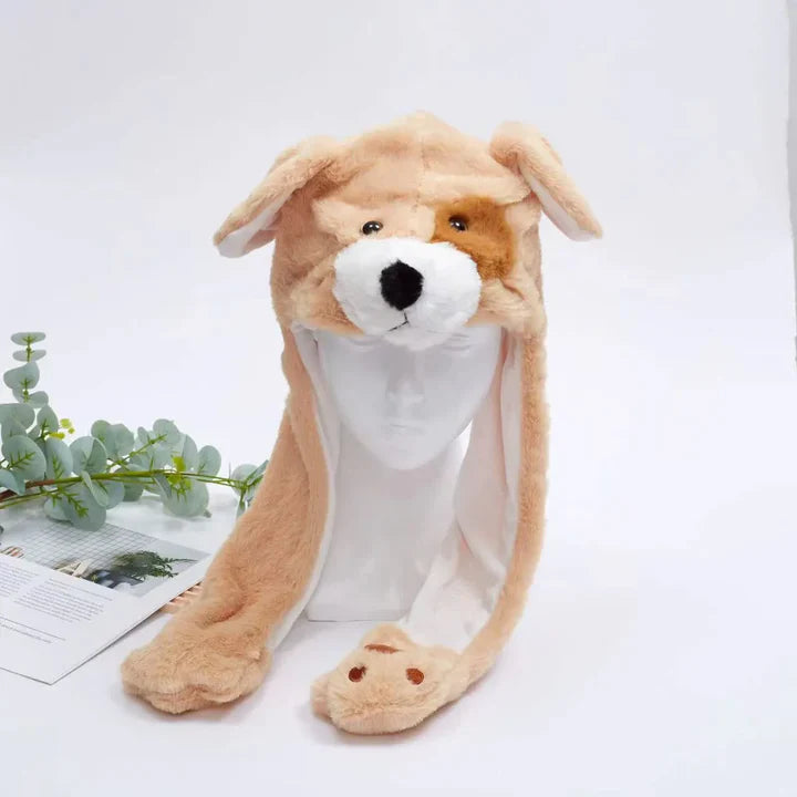 Simpático gorro con orejas móviles para divertirse y abrigarse