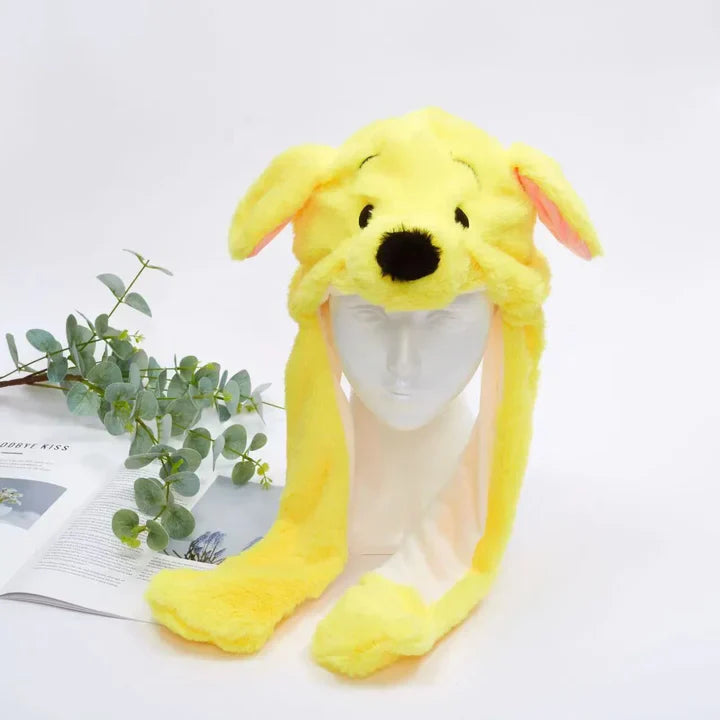 Simpático gorro con orejas móviles para divertirse y abrigarse