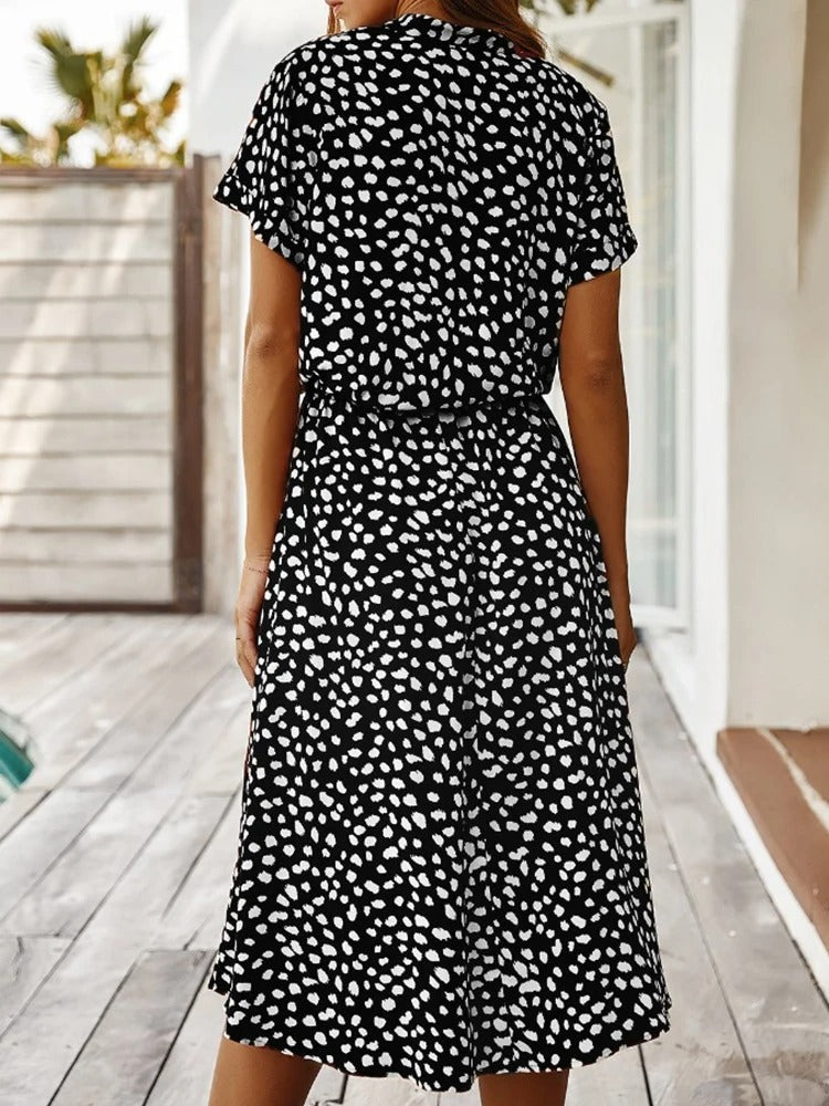 Vestido de Verano con Estampado, Elegante y Cómodo