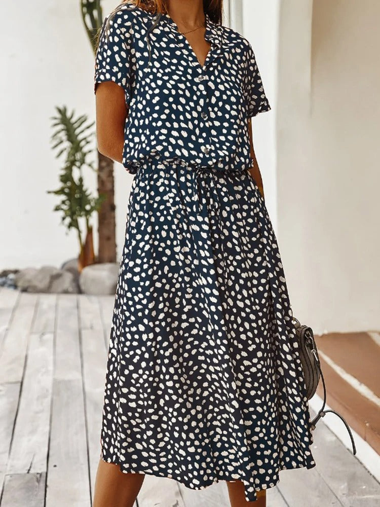 Vestido de Verano con Estampado, Elegante y Cómodo