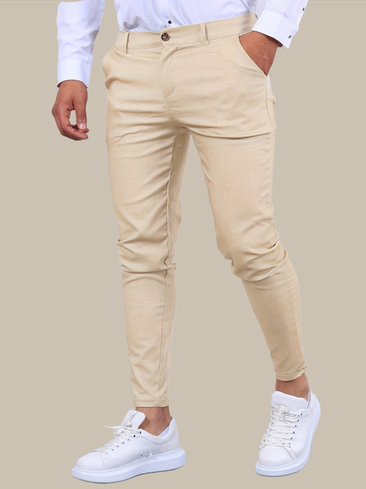 Pantalones ajustados con elástico para hombre