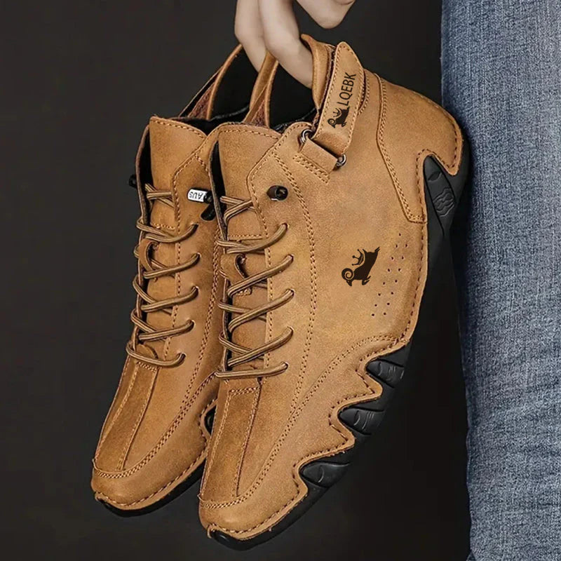 Cómodos zapatos ortopédicos de cuero para caminar