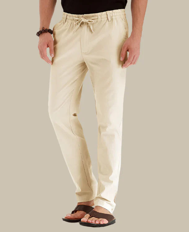 Pantalones casuales de verano con cintura elástica para hombre