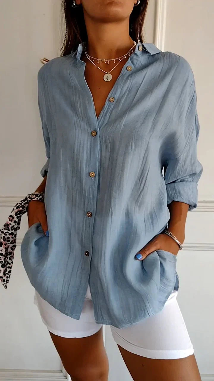 Camisa informal con botones para mujer