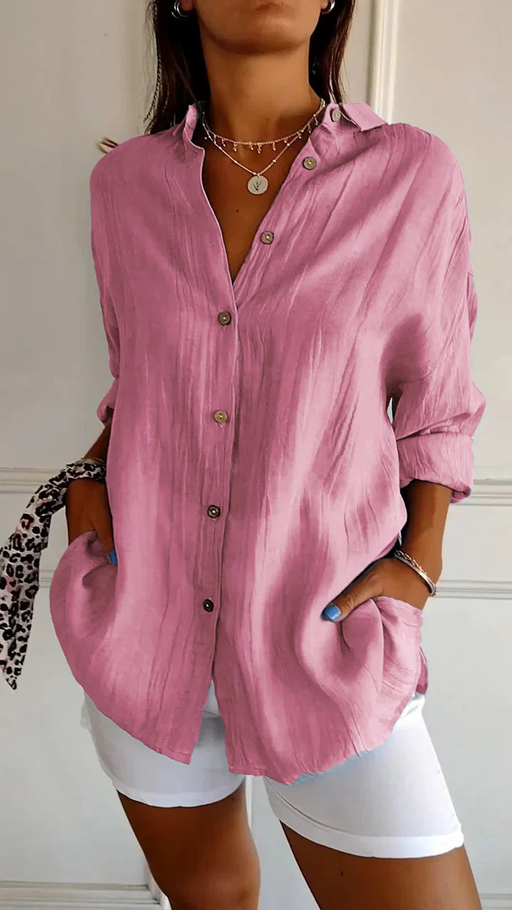 Camisa informal con botones para mujer