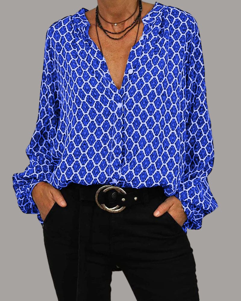 Blusa de mujer con cuello en V