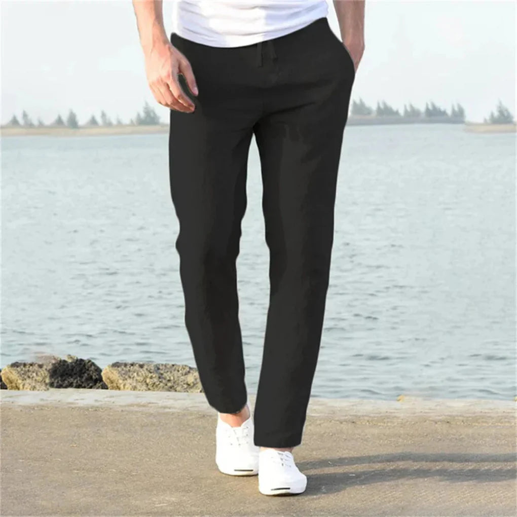 Pantalones de verano de lino para hombre