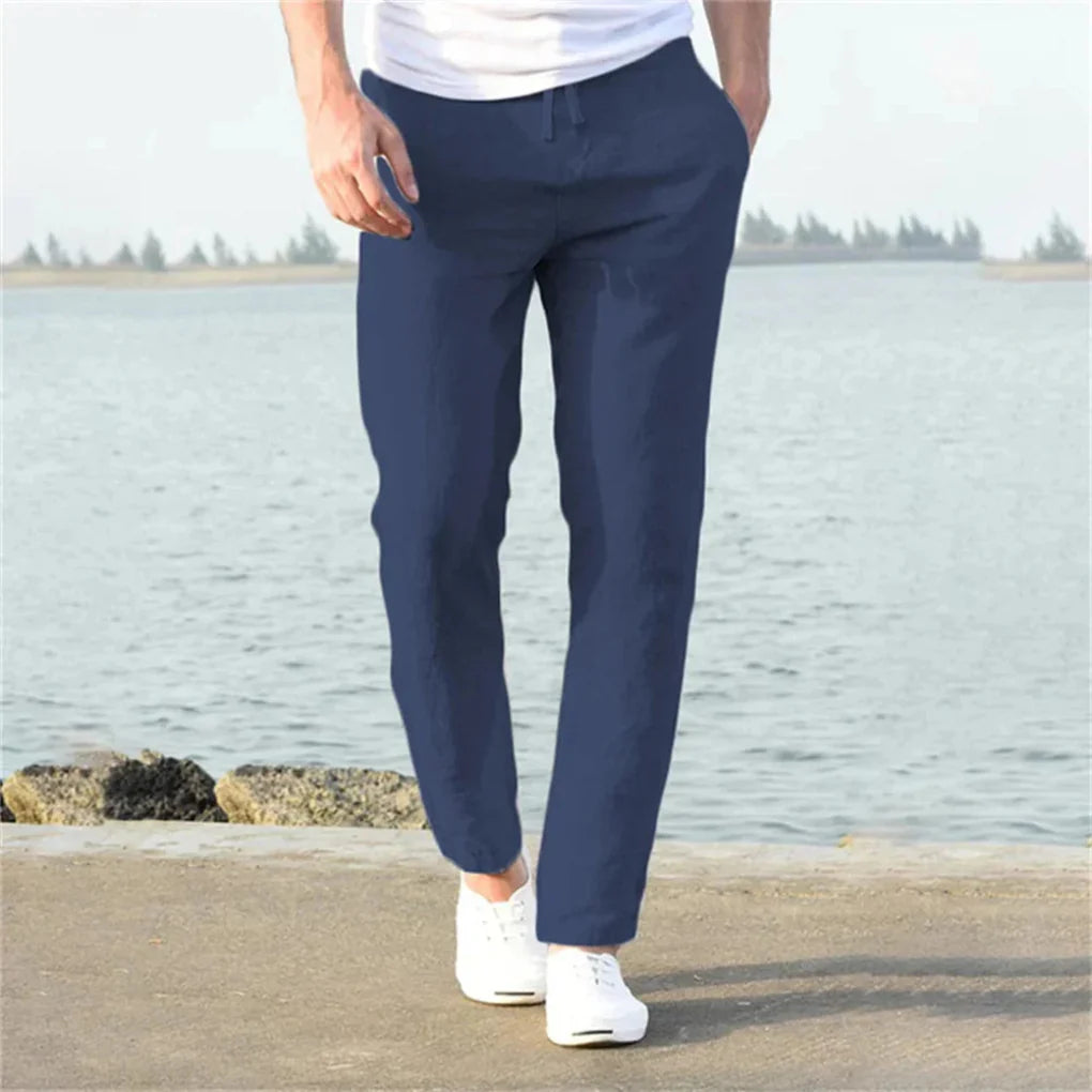 Pantalones de verano de lino para hombre