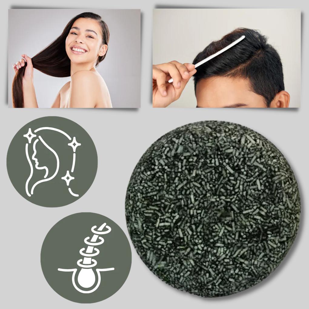 Champú sólido natural en barra 69 g: abrillantador para cabello blanco