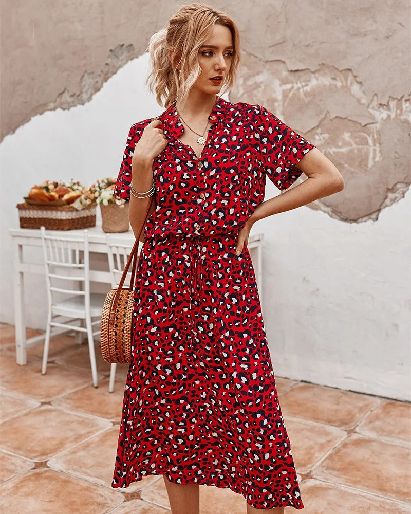 Vestido de Verano con Estampado, Elegante y Cómodo