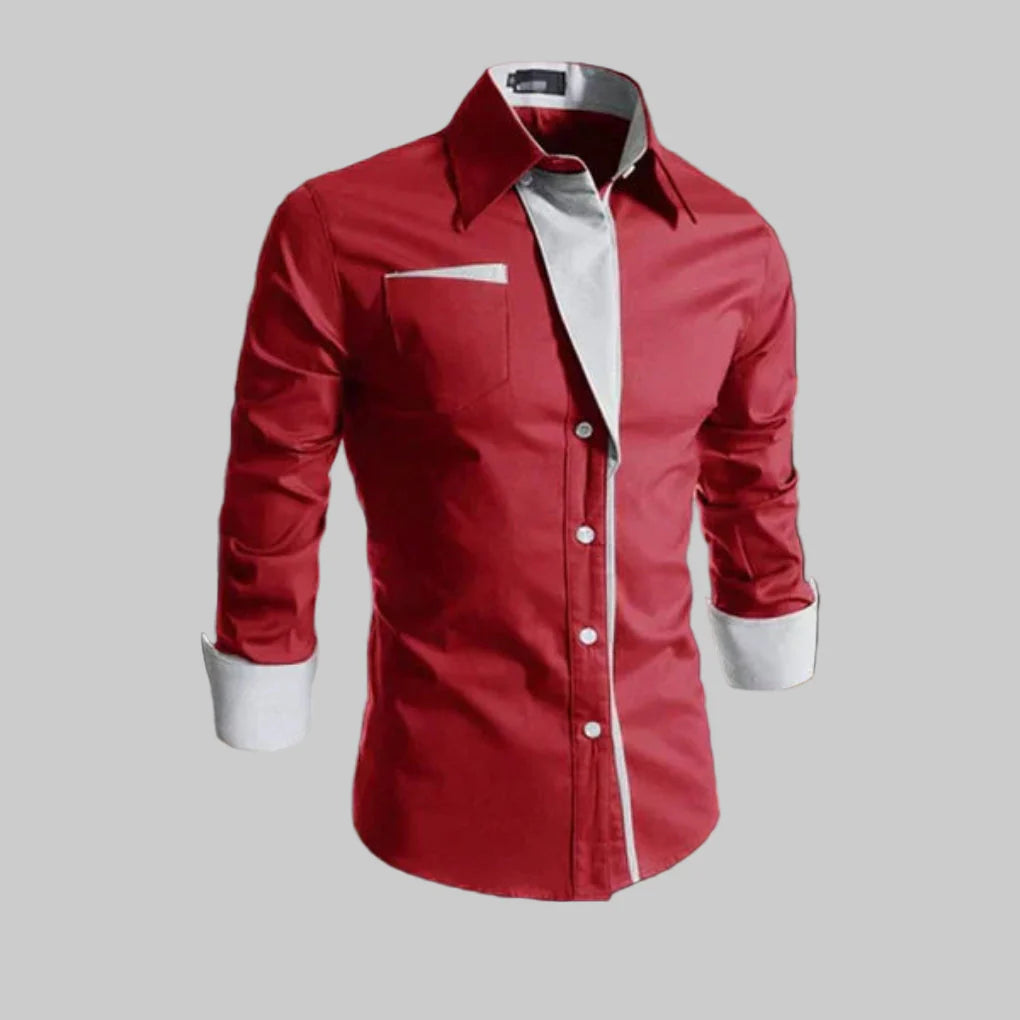 Camisa de vestir de manga larga para hombre