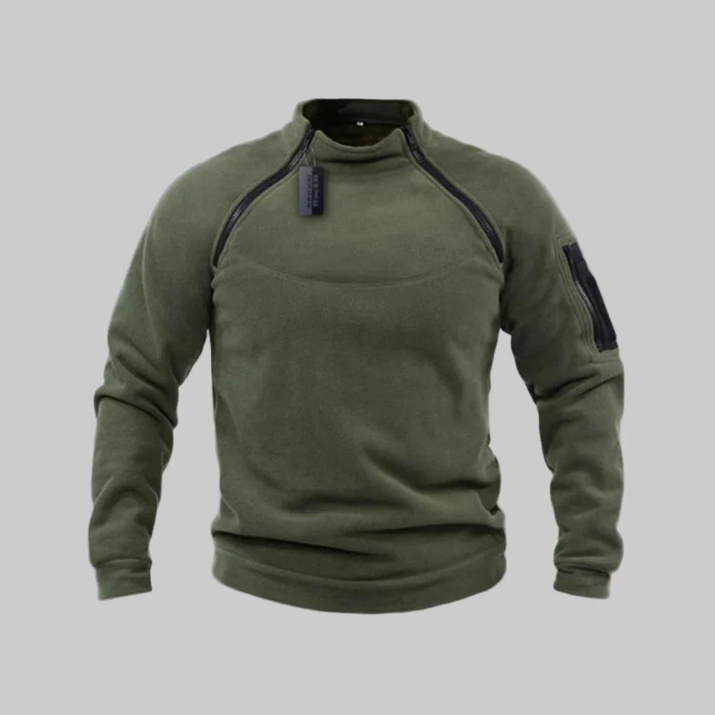 Suéter polar táctico para hombre: capa funcional para exteriores y uso en el campo