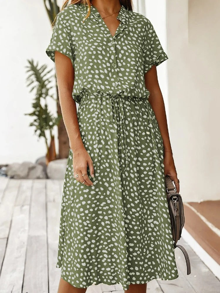 Vestido de Verano con Estampado, Elegante y Cómodo
