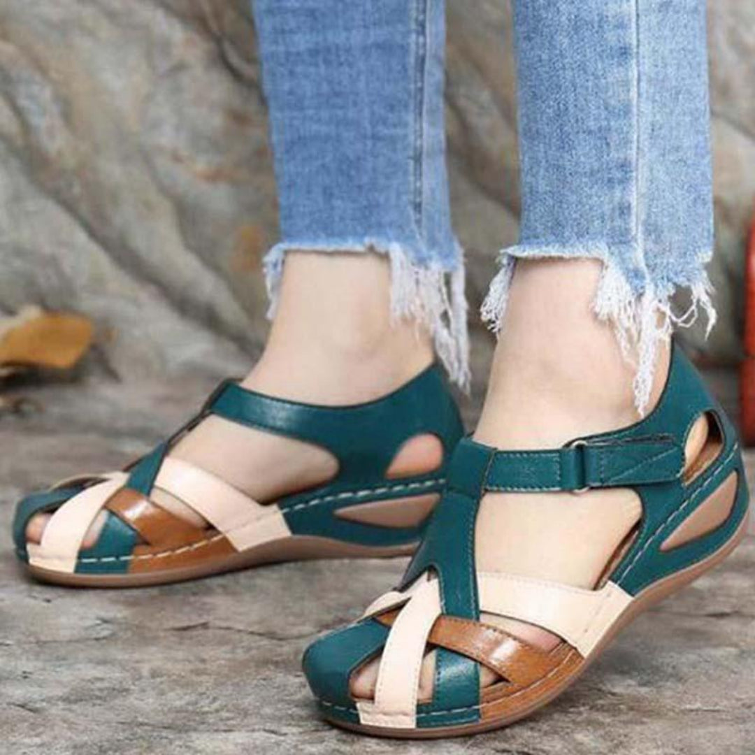Sandalias cómodas de punta abierta para mujer