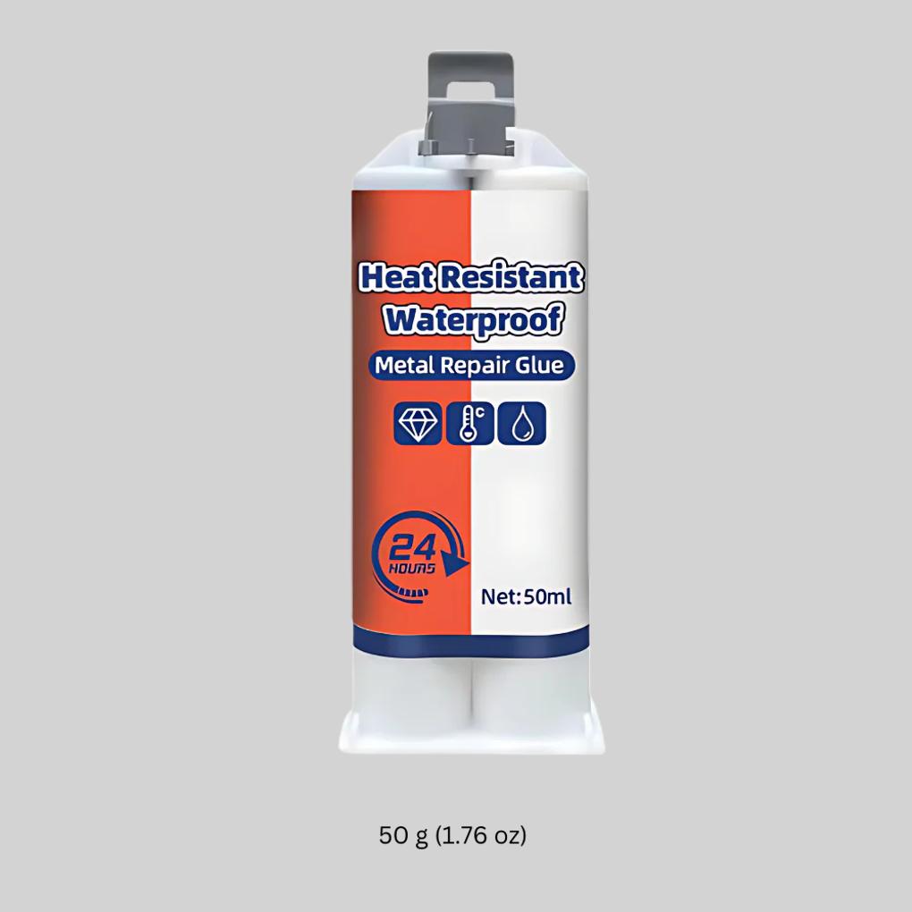 Adhesivo para reparación de metales 50 g – Fórmula de unión resistente al agua