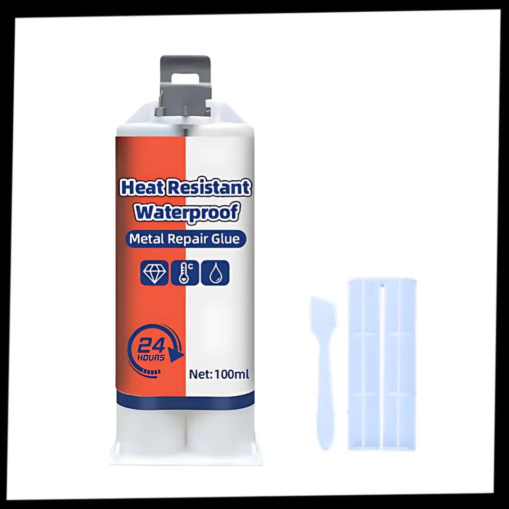 Adhesivo para reparación de metales 50 g – Fórmula de unión resistente al agua