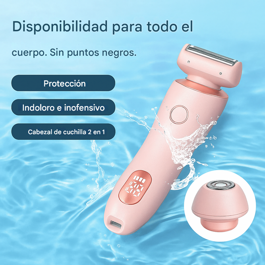 Afeitadora y recortadora eléctrica 2 en 1 para mujeres