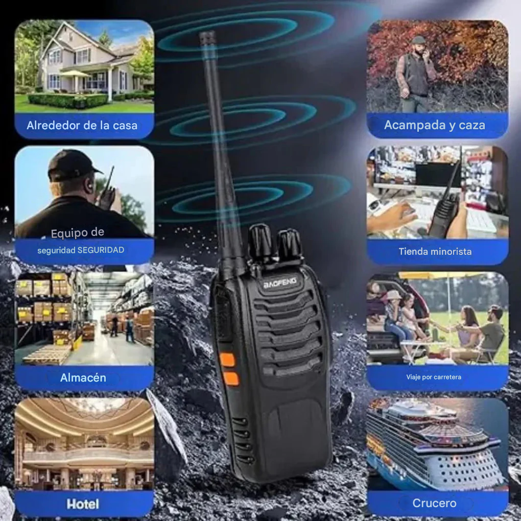 Walkie-talkie USB recargable